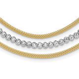 14k-two-tone-polished-and-diamond-cut-layered-plus-2in-ext-necklace-SolomonJeweler-Wichita-KS-CustomJewelry