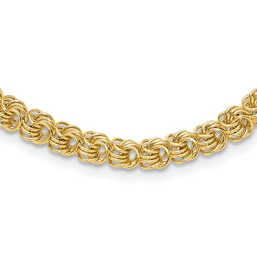 14k-polished-fancy-triple-link-necklace-SolomonJeweler-Wichita-KS-CustomJewelry