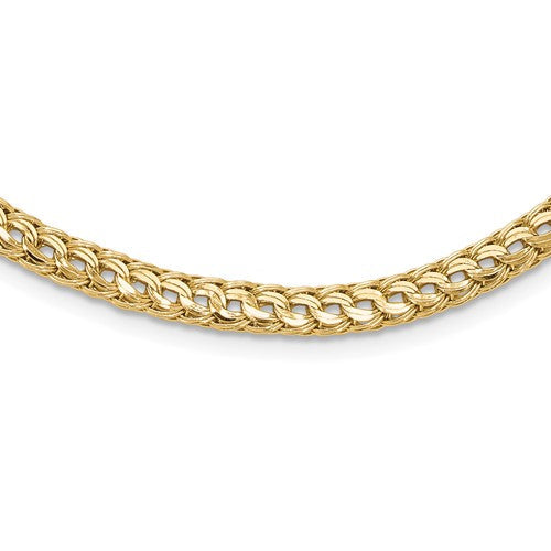 14k-polished-fancy-d-c-link-necklace-SolomonJeweler-Wichita-KS-CustomJewelry