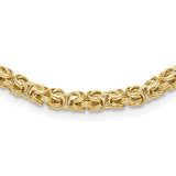 14k-polished-fancy-byzantine-link-necklace-SolomonJeweler-Wichita-KS-CustomJewelry