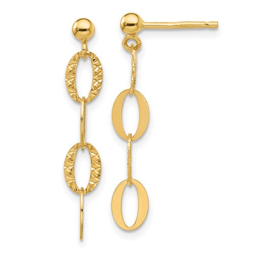14k-d-c-oval-link-post-dangle-earrings-SolomonJeweler-Wichita-KS-CustomJewelry