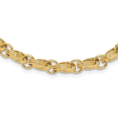 14k-polished-oval-fancy-link-necklace-SolomonJeweler-Wichita-KS-CustomJewelry