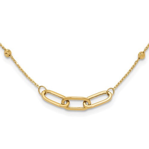 14k-polished-and-diamond-cut-fancy-necklace-SolomonJeweler-Wichita-KS-CustomJewelry