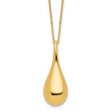 14k-polished-hollow-teardrop-18in-necklace-SolomonJeweler-Wichita-KS-CustomJewelry
