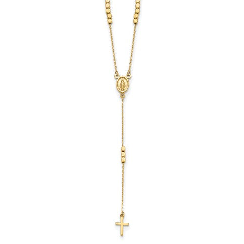 14k-rosary-design-miraculous-medal-cross-y-drop-necklace-SolomonJeweler-Wichita-KS-CustomJewelry
