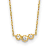 14k-polished-3-stone-cz-18in-with-2in-ext-necklace-SolomonJeweler-Wichita-KS-CustomJewelry
