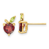 14k-gold-garnet-and-peridot-apple-post-earrings-SolomonJeweler-Wichita-KS-CustomJewelry