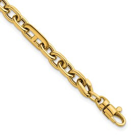 14k-polished-oval-and-anchor-link-7-5in-bracelet-SolomonJeweler-Wichita-KS-CustomJewelry