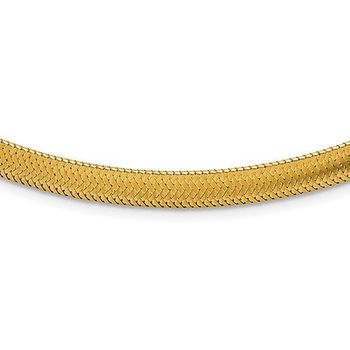 14k-polished-mesh-17in-necklace-SolomonJeweler-Wichita-KS-CustomJewelry