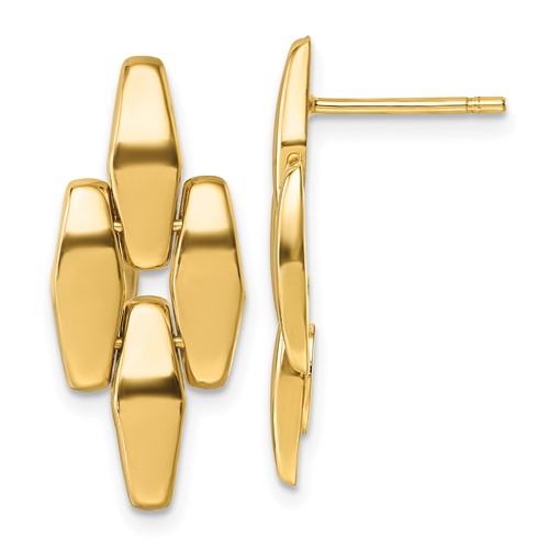 14k-polished-fancy-link-dangle-post-earrings-SolomonJeweler-Wichita-KS-CustomJewelry