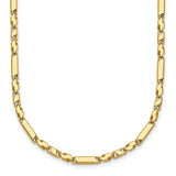 14k-polished-fancy-bar-link-19-75in-necklace-SolomonJeweler-Wichita-KS-CustomJewelry