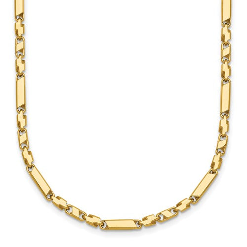 14k-polished-fancy-bar-link-19-75in-necklace-SolomonJeweler-Wichita-KS-CustomJewelry