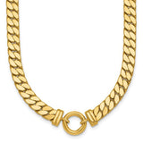 14k-polished-18in-curb-link-with-circle-element-necklace-SolomonJeweler-Wichita-KS-CustomJewelry