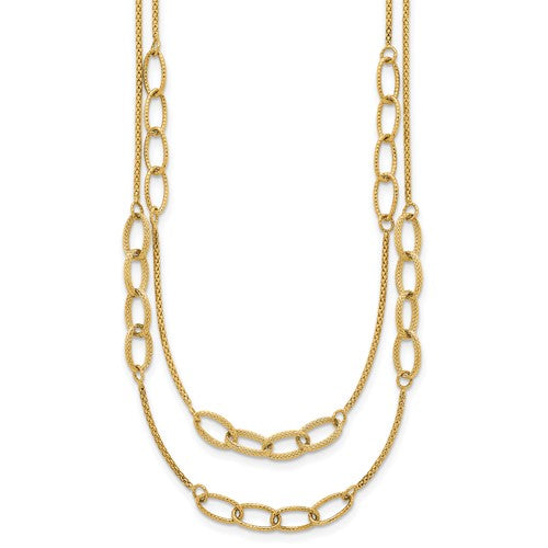 14k-polished-and-textured-woven-2-strand-necklace-SolomonJeweler-Wichita-KS-CustomJewelry