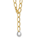 14k-two-tone-polished-fancy-link-with-teardrop-10-5mm-lariat-necklace-SolomonJeweler-Wichita-KS-CustomJewelry