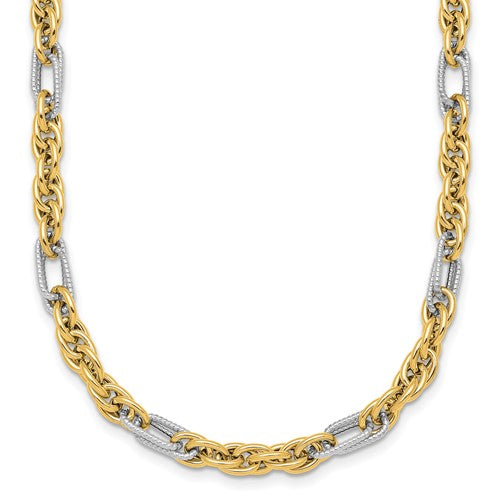 14k-w-white-rhodium-polished-fancy-link-18in-necklace-SolomonJeweler-Wichita-KS-CustomJewelry