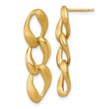 14k-brushed-and-polished-fancy-link-post-earrings-SolomonJeweler-Wichita-KS-CustomJewelry
