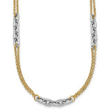 14k-two-tone-polished-17in-w-2in-ext-fancy-link-necklace-SolomonJeweler-Wichita-KS-CustomJewelry