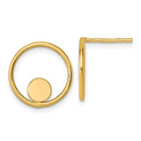 14k-polished-circle-post-earrings-SolomonJeweler-Wichita-KS-CustomJewelry