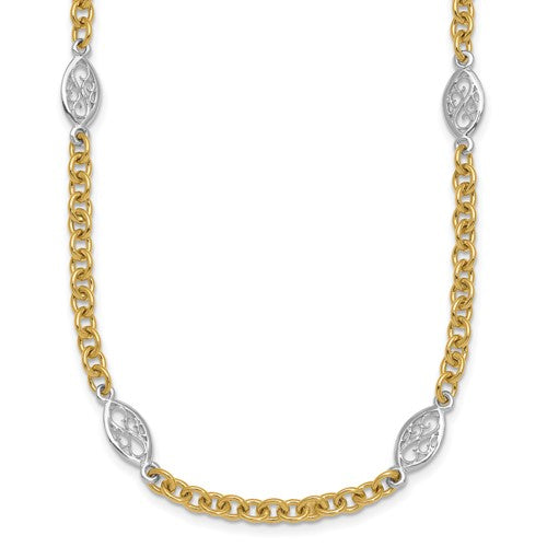 14k-two-tone-polished-fancy-chain-6-5mm-necklace-SolomonJeweler-Wichita-KS-CustomJewelry