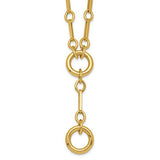 14k-polished-17-5in-fancy-link-with-circle-y-drop-necklace-SolomonJeweler-Wichita-KS-CustomJewelry