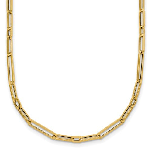 14k-polished-17in-paperclip-link-necklace-SolomonJeweler-Wichita-KS-CustomJewelry