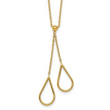 14k-polished-teardrops-dangle-w-2in-ext-necklace-SolomonJeweler-Wichita-KS-CustomJewelry
