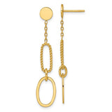 14k-polished-and-twisted-oval-link-dangle-post-earrings-SolomonJeweler-Wichita-KS-CustomJewelry