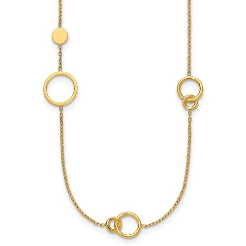 14k-polished-circle-pattern-necklace-SolomonJeweler-Wichita-KS-CustomJewelry