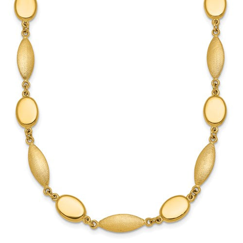 14k-polished-and-brushed-fancy-link-7-5mm-necklace-SolomonJeweler-Wichita-KS-CustomJewelry