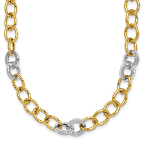 14k-two-tone-polished-fancy-circle-chain-9-75mm-necklace-SolomonJeweler-Wichita-KS-CustomJewelry