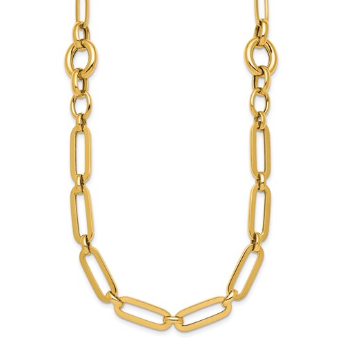 14k-polished-17-25in-fancy-paperclip-link-necklace-SolomonJeweler-Wichita-KS-CustomJewelry