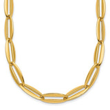 14k-polished-long-oval-link-7mm-necklace-SolomonJeweler-Wichita-KS-CustomJewelry