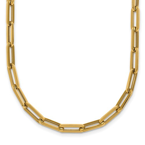 14k-polished-18in-paperclip-link-necklace-SolomonJeweler-Wichita-KS-CustomJewelry