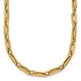 14k-polished-and-textured-double-fancy-link-18-5in-necklace-SolomonJeweler-Wichita-KS-CustomJewelry