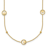 14k-polished-stars-in-circle-with-d-c-beads-16-75in-necklace-SolomonJeweler-Wichita-KS-CustomJewelry