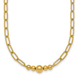 14k-polished-beaded-18in-paperclip-necklace-SolomonJeweler-Wichita-KS-CustomJewelry