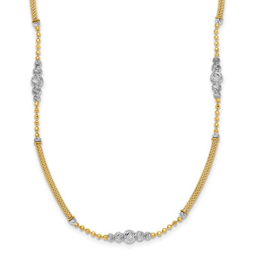 14k-two-tone-woven-bars-and-d-c-beads-necklace-SolomonJeweler-Wichita-KS-CustomJewelry