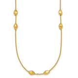 14k-polished-and-brushed-beaded-station-24-inch-necklace-SolomonJeweler-Wichita-KS-CustomJewelry