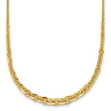 14k-polished-fancy-graduated-18-inch-link-necklace-SolomonJeweler-Wichita-KS-CustomJewelry