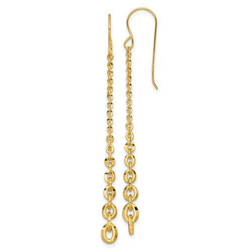 14k-polished-fancy-graduated-link-dangle-shepherds-hook-earrings-SolomonJeweler-Wichita-KS-CustomJewelry