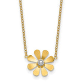 14k-w-white-rhodium-polished-daisy-16in-with-2in-ext-necklace-SolomonJeweler-Wichita-KS-CustomJewelry