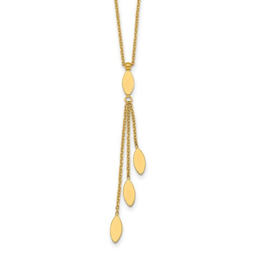 14k-polished-oval-dangle-w-2in-ext-necklace-SolomonJeweler-Wichita-KS-CustomJewelry