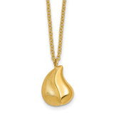 14k-polished-and-brushed-curved-teardrop-w-2in-ext-necklace-SolomonJeweler-Wichita-KS-CustomJewelry