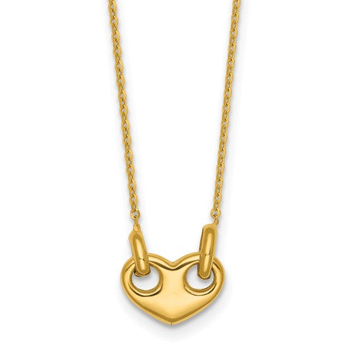 14k-polished-heart-18-inch-necklace-SolomonJeweler-Wichita-KS-CustomJewelry