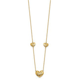 14k-polished-and-textured-heart-station-16-w-2in-ext-necklace-SolomonJeweler-Wichita-KS-CustomJewelry