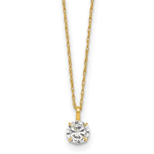 14k-polished-5mm-cz-solitaire-18in-necklace-SolomonJeweler-Wichita-KS-CustomJewelry
