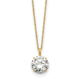 14k-polished-8mm-cz-solitaire-18in-necklace-SolomonJeweler-Wichita-KS-CustomJewelry