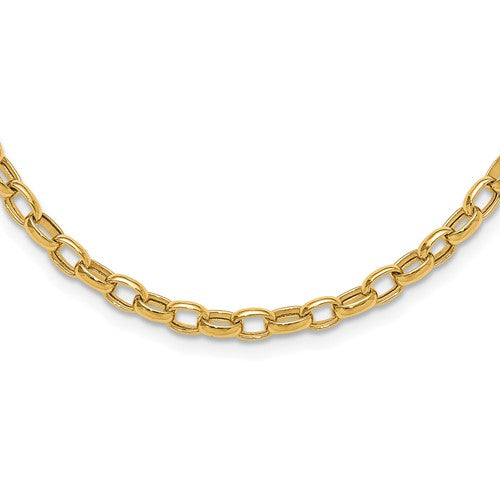 14k-18in-4-5mm-polished-fancy-link-necklace-SolomonJeweler-Wichita-KS-CustomJewelry