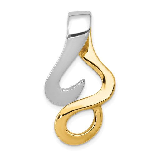 14k-two-tone-fancy-omega-slide-SolomonJeweler-Wichita-KS-CustomJewelry